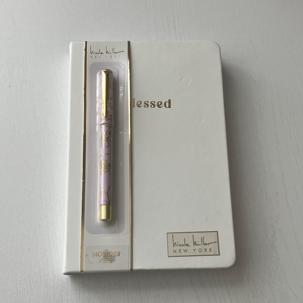 Nicole Miller New York “Blessed” Lined Journal With Pen (NWT)